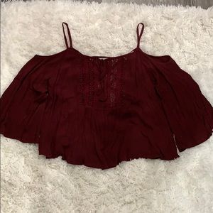 Adorable cold shoulder top!